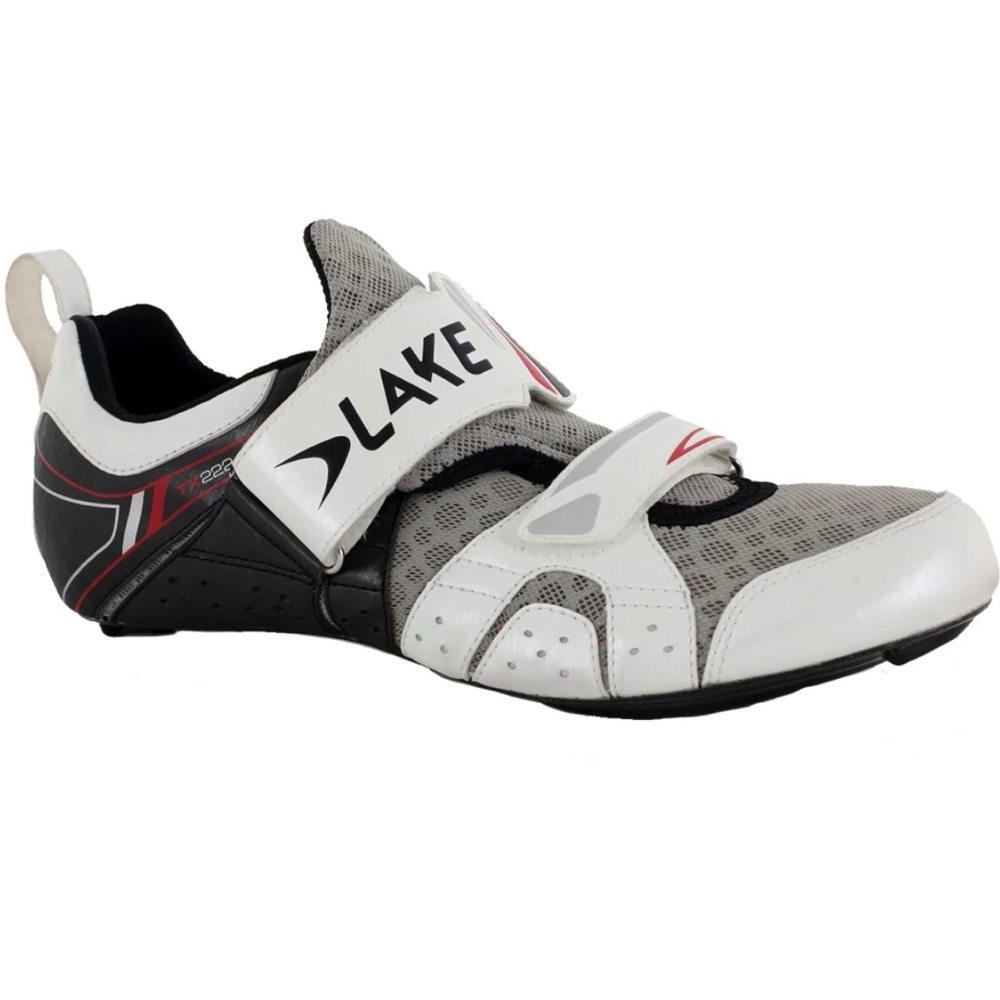 Women’s Cycling Shoes - Lake Triathlon Shoes - White and Black